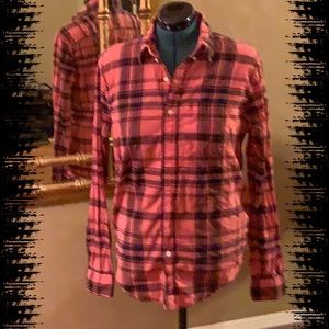 Abercrombie &Fitch Plaid Button Flannel Sz L Men’s